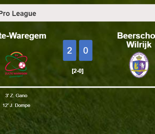 Zulte-Waregem beats Beerschot-Wilrijk 2-0 on Sunday