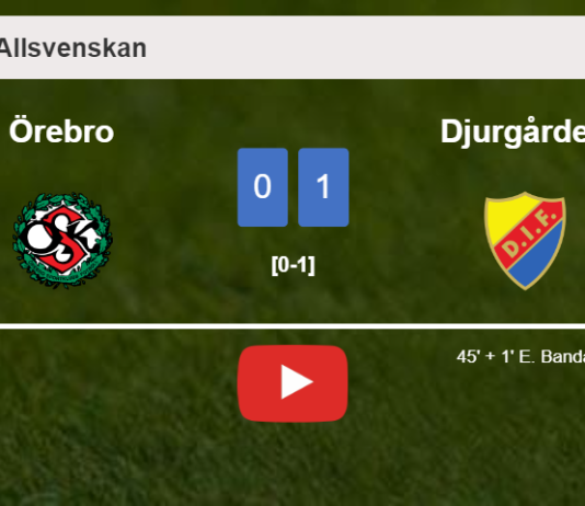 Djurgården beats Örebro 1-0 with a goal scored by E. Banda. HIGHLIGHTS