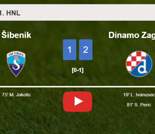 Dinamo Zagreb overcomes Šibenik 2-1. HIGHLIGHTS