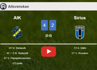 AIK tops Sirius after recovering from a 0-2 deficit. HIGHLIGHTS