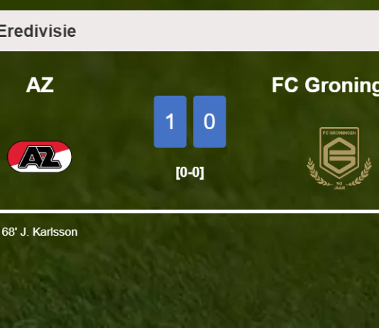 AZ conquers FC Groningen 1-0 with a goal scored by J. Karlsson