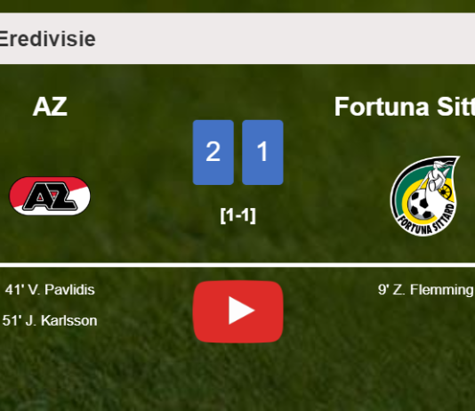 AZ recovers a 0-1 deficit to conquer Fortuna Sittard 2-1. HIGHLIGHTS