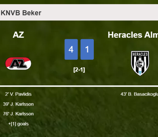 AZ liquidates Heracles Almelo 4-1 with a superb performance