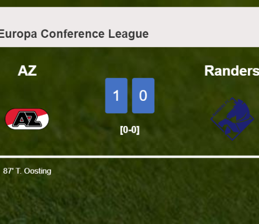 AZ overcomes Randers 1-0 with a late goal scored by T. Oosting