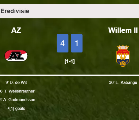 AZ destroys Willem II 4-1 with a superb match