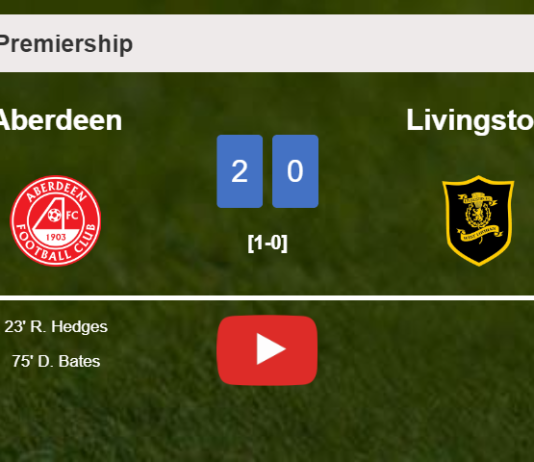 Aberdeen defeats Livingston 2-0 on Wednesday. HIGHLIGHTS