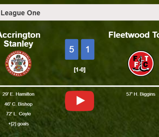 Accrington Stanley wipes out Fleetwood Town 5-1 with an outstanding performance. HIGHLIGHTS