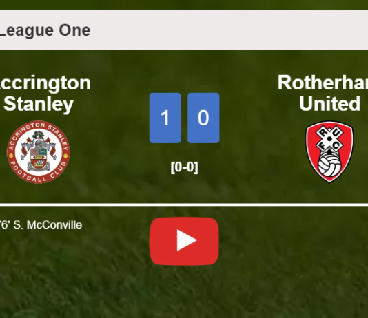 Accrington Stanley prevails over Rotherham United 1-0 with a goal scored by S. McConville. HIGHLIGHTS