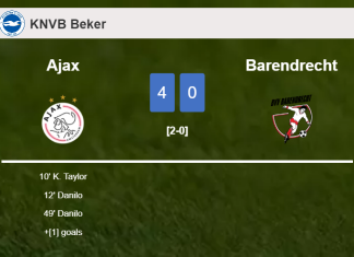 Ajax wipes out Barendrecht 4-0 with an outstanding performance