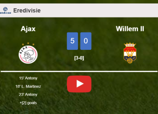 Ajax demolishes Willem II 5-0 with a superb match. HIGHLIGHTS