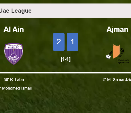 Al Ain recovers a 0-1 deficit to conquer Ajman 2-1