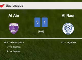 Al Ain overcomes Al Nasr 3-1
