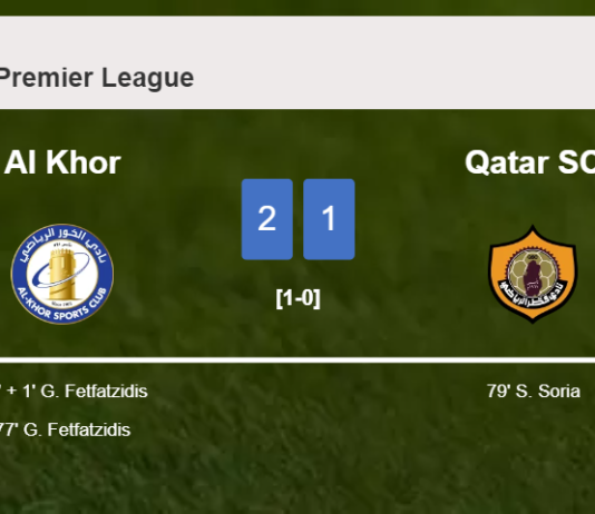 Al Khor conquers Qatar SC 2-1 with G. Fetfatzidis scoring 2 goals