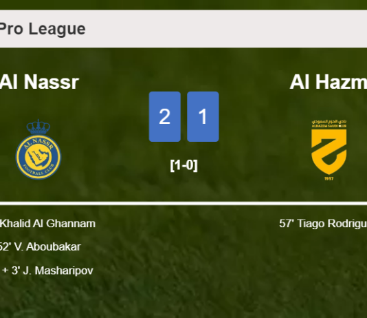 Al Nassr steals a 2-1 win against Al Hazm