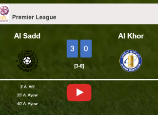 Al Sadd defeats Al Khor 3-0. HIGHLIGHTS