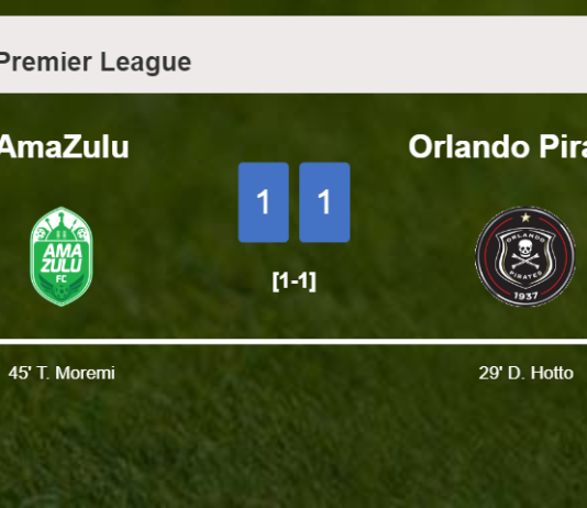 AmaZulu and Orlando Pirates draw 1-1 on Wednesday