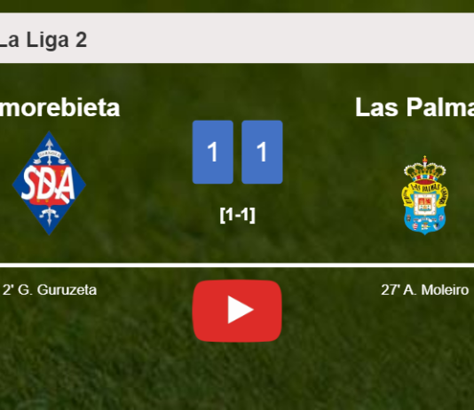 Amorebieta and Las Palmas draw 1-1 on Sunday. HIGHLIGHTS
