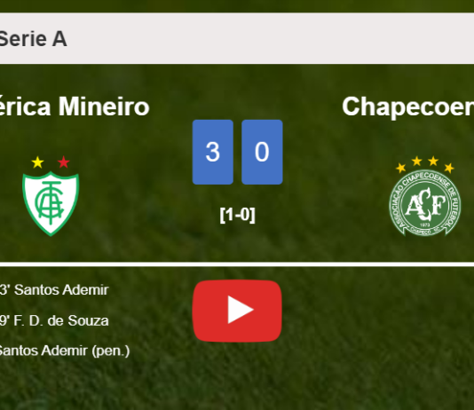 América Mineiro crushes Chapecoense with 2 goals from S. Ademir. HIGHLIGHTS