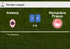 Antwerp overcomes Olympiakos Piraeus 1-0 with a goal scored by M. Balikwisha
