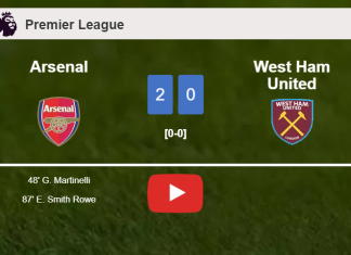 Arsenal overcomes West Ham United 2-0 on Wednesday. HIGHLIGHTS