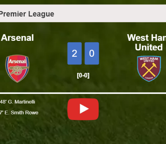Arsenal overcomes West Ham United 2-0 on Wednesday. HIGHLIGHTS