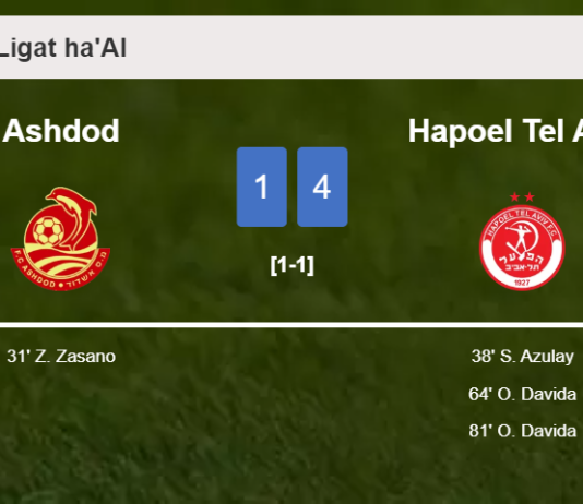 Hapoel Tel Aviv destroys Ashdod 4-1 with 2 goals from S. Azulay