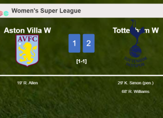 Tottenham recovers a 0-1 deficit to defeat Aston Villa 2-1