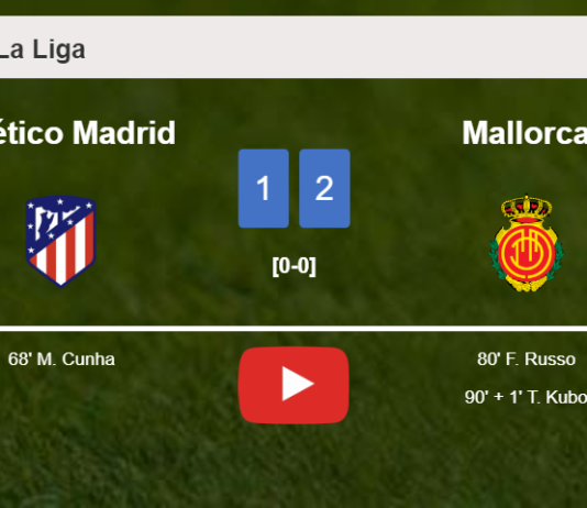 Mallorca recovers a 0-1 deficit to overcome Atlético Madrid 2-1. HIGHLIGHTS