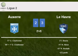 Le Havre conquers Auxerre 3-2