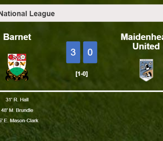 Barnet defeats Maidenhead United 3-0