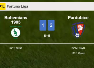 Pardubice prevails over Bohemians 1905 2-1
