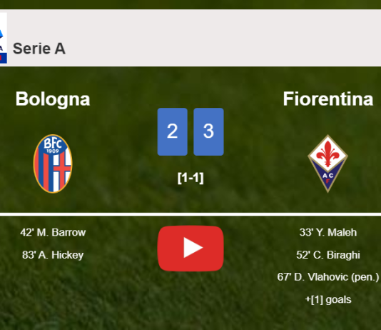 Fiorentina beats Bologna 3-2. HIGHLIGHTS