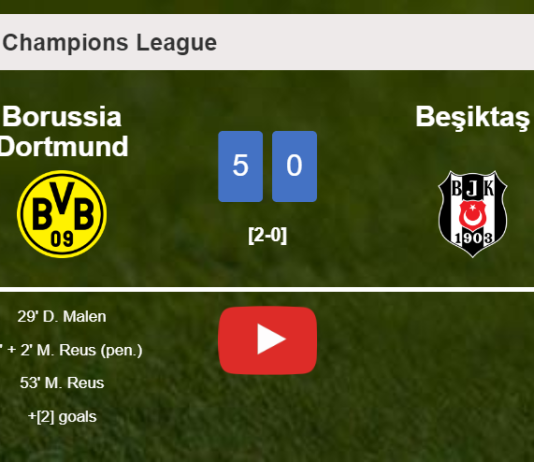 Borussia Dortmund tops Beşiktaş after recovering from a 4-0 deficit. HIGHLIGHTS