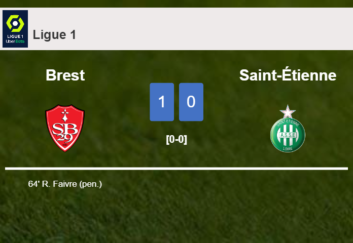 Brest conquers Saint-Étienne 1-0 with a goal scored by R. Faivre