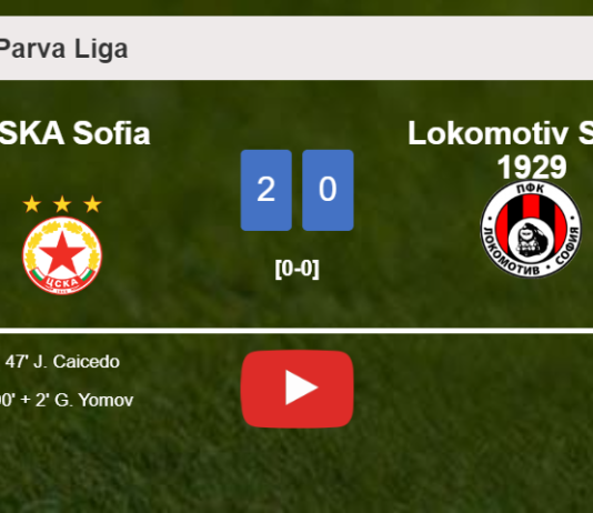 CSKA Sofia defeats Lokomotiv Sofia 1929 2-0 on Thursday. HIGHLIGHTS