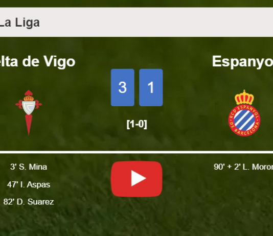 Celta de Vigo tops Espanyol 3-1. HIGHLIGHTS