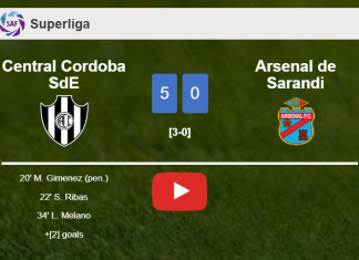 Central Cordoba SdE annihilates Arsenal de Sarandi 5-0 after playing a great match. HIGHLIGHTS