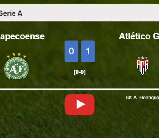 Atlético GO beats Chapecoense 1-0 with a late goal scored by A. Henrique. HIGHLIGHTS