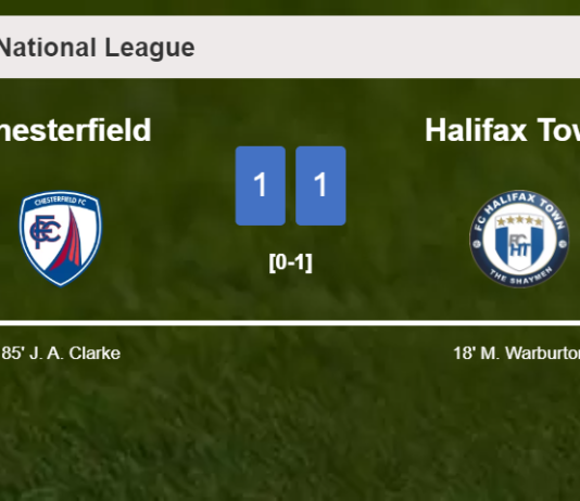 Chesterfield steals a draw against Halifax Town
