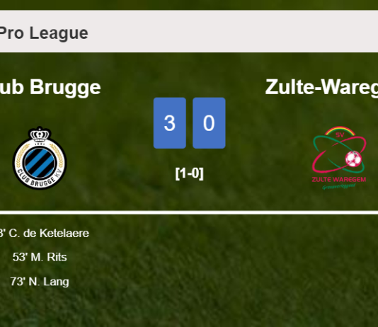 Club Brugge prevails over Zulte-Waregem 3-0