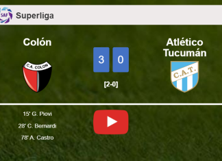 Colón defeats Atlético Tucumán 3-0. HIGHLIGHTS