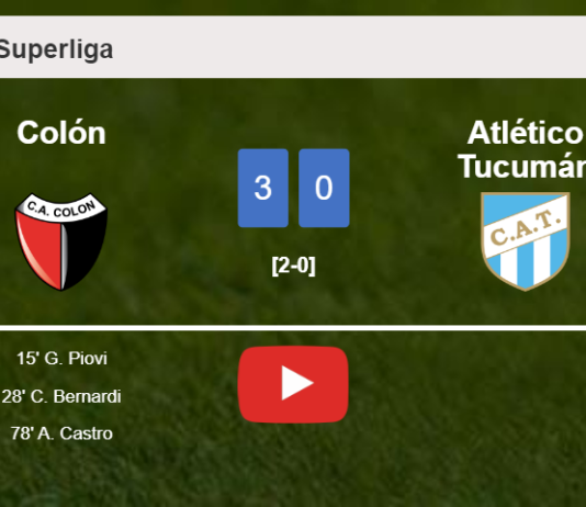 Colón defeats Atlético Tucumán 3-0. HIGHLIGHTS