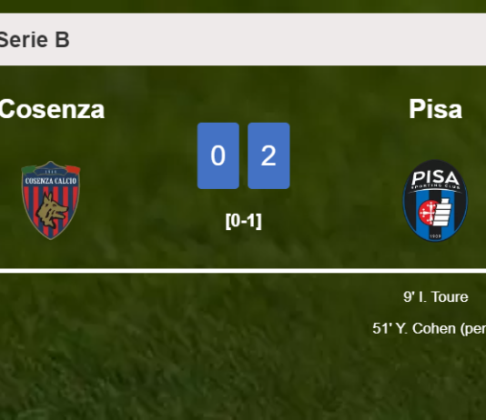 Pisa surprises Cosenza with a 2-0 win