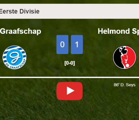 Helmond Sport prevails over De Graafschap 1-0 with a late goal scored by D. Seys. HIGHLIGHTS
