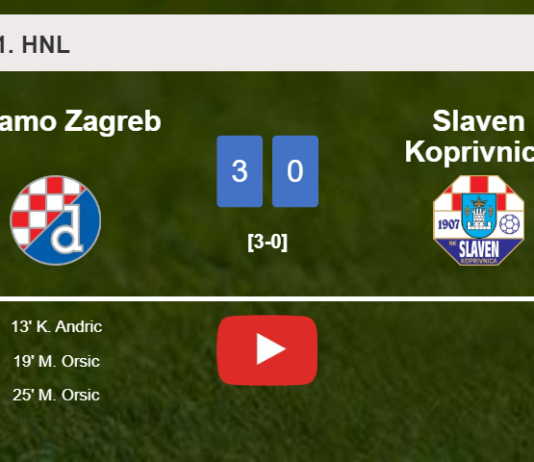 Dinamo Zagreb conquers Slaven Koprivnica 3-0. HIGHLIGHTS