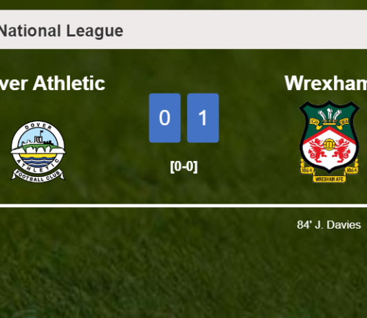 Wrexham conquers Dover Athletic 1-0 with a goal scored by J. Davies
