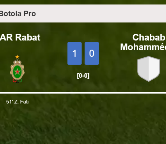 FAR Rabat beats Chabab Mohammédia 1-0 with a goal scored by Z. Fati