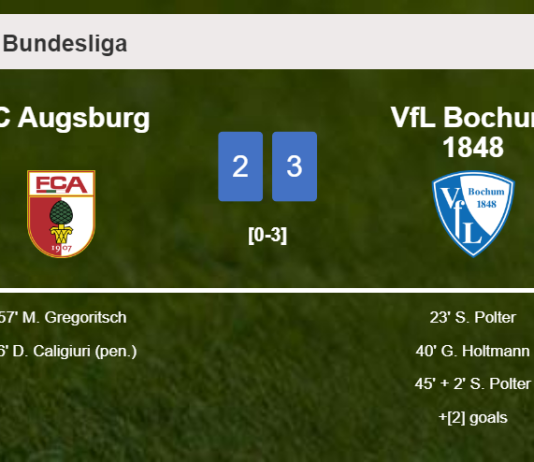 VfL Bochum 1848 beats FC Augsburg 3-2 with 2 goals from S. Polter