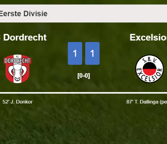Excelsior steals a draw against FC Dordrecht