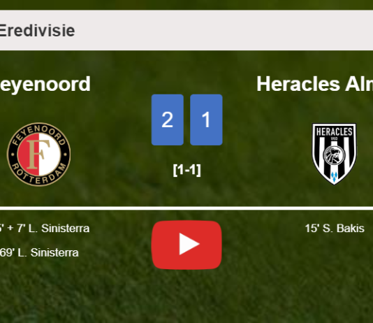 Feyenoord recovers a 0-1 deficit to best Heracles Almelo 2-1 with L. Sinisterra scoring a double. HIGHLIGHTS